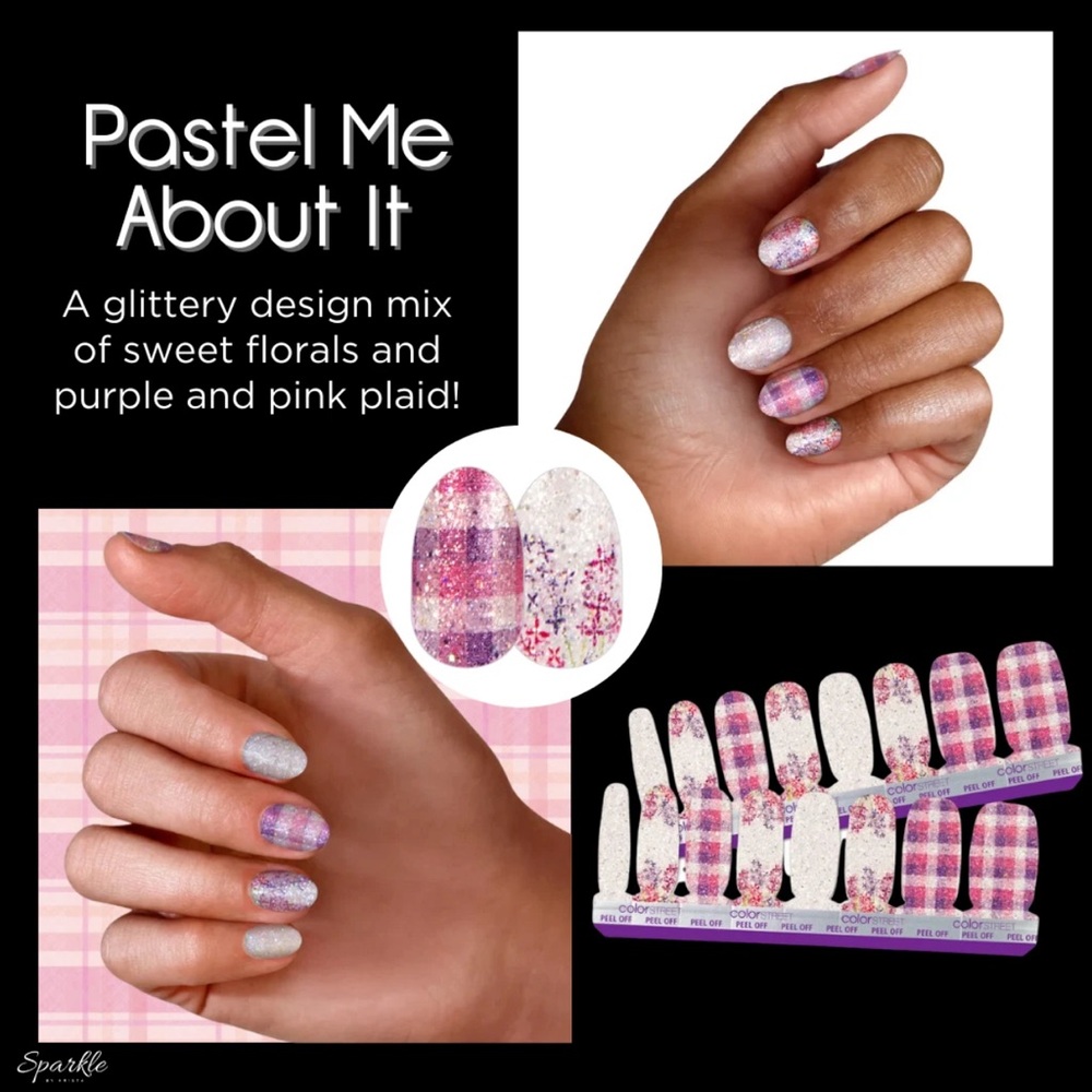 Pastel Me About It Glitter Pink & Purple Press-On Nail Set